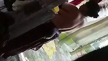 Son captures mom bathing in open backyard viral MMS