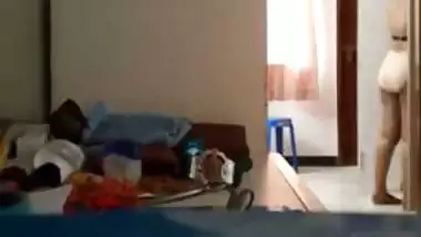 Tamil mom dress change spy video