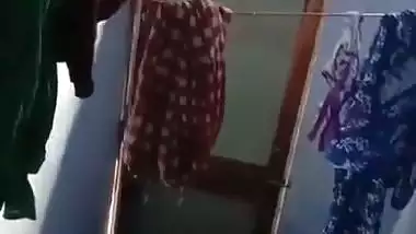 Spying Indian college girl in bathroom