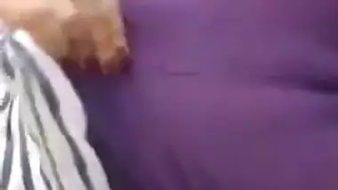 Attractive girl shows big boobs and pussy to boyfriend