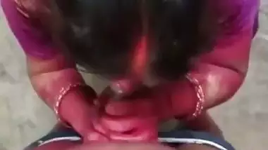 Holi color hot blowjob sex with Didi