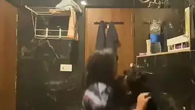 Horny girl’s xxx mms of riding a dick in the bathroom