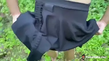 Desi outdoor sex of a girl fucking in the jungle