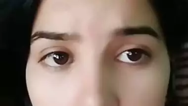 Cute girlfriend perky nipples showing viral selfie