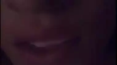 Young gal in red lingerie teases her XXX Desi pussy for the camera