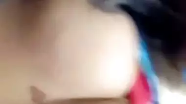 Tattooed Tamil aunty shows big long nipples to lover