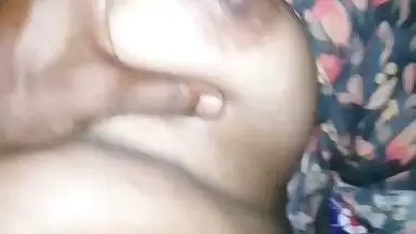 Horny mature MILF pussy fucking with boob pressing