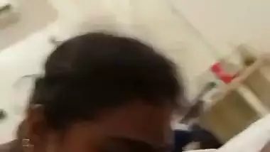 Sucking a dick before getting fucked in the Telugu sex video