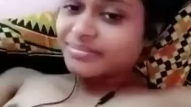 College girlfriend showing boobs on video call