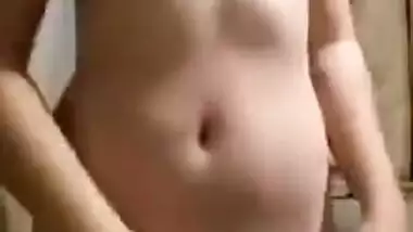 Desi female takes dress off and does the same with XXX bra and panties