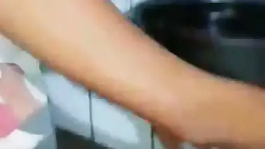 Asian maid kitchen XXX