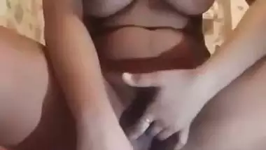 Bengali girl pressing boobs in horniness video making